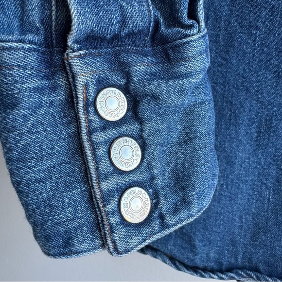Rare 90s Vintage Ralph Lauren Polo Country Denim Suede Shirt XL Western Rugged - Picture 6 of 14